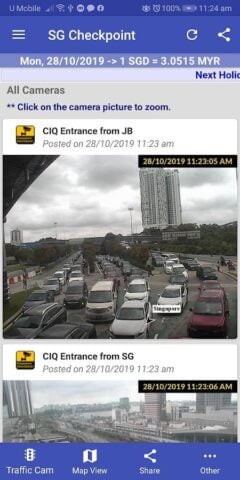Singapore Checkpoint Traffic per Android