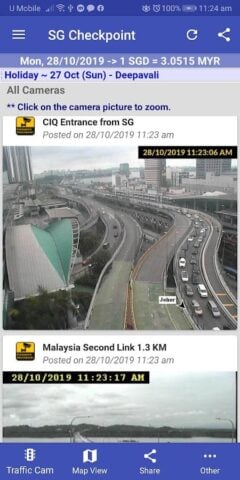 Singapore Checkpoint Traffic per Android