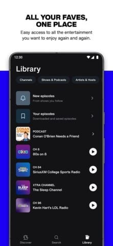 Android 版 SiriusXM: Music, Sports & News