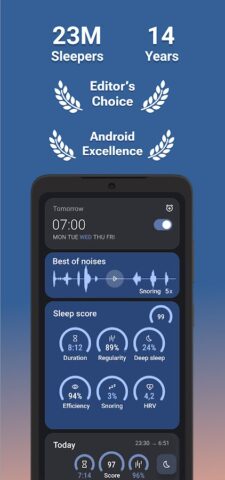 Android için Sleep as Android: Uyku takibi