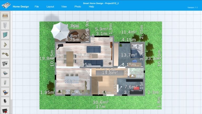 Smart Home Design Denah Lantai untuk Android