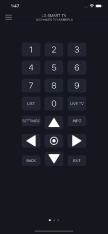 iOS 用 Smartify：LG TV のリモコン