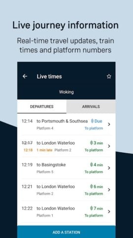 South Western Railway per Android