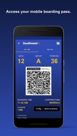 Android 版 Southwest Airlines