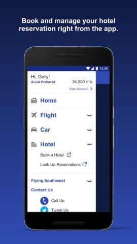 Southwest Airlines per Android