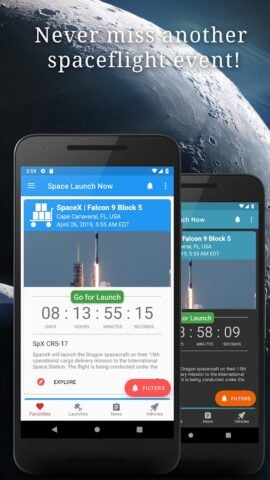 Space Launch Now สำหรับ Android