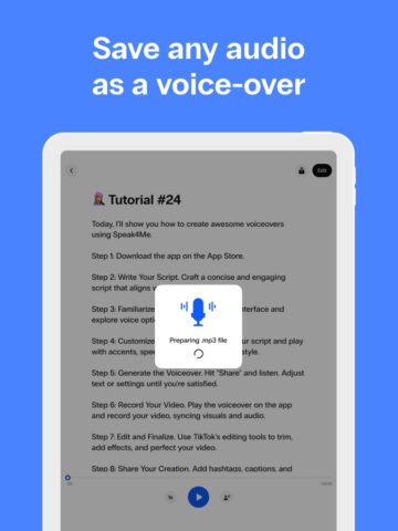 Speak4Me Text to Speech Reader pour iOS