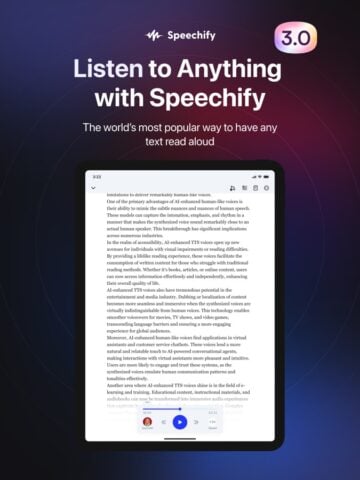 Speechify Texte pour parler pour iOS