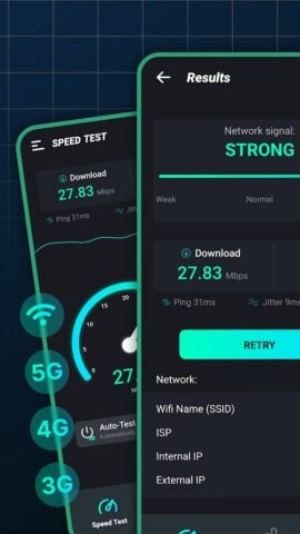 Test di velocità Wi-Fi per Android