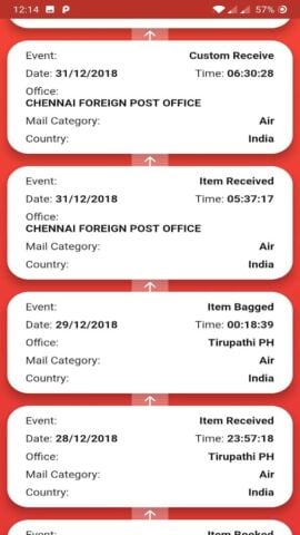 Android 版 SpeedPost Tracking PostMaster