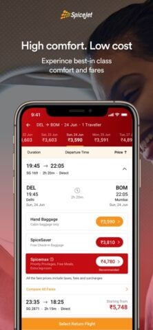 SpiceJet – Book Cheap Flights para iOS