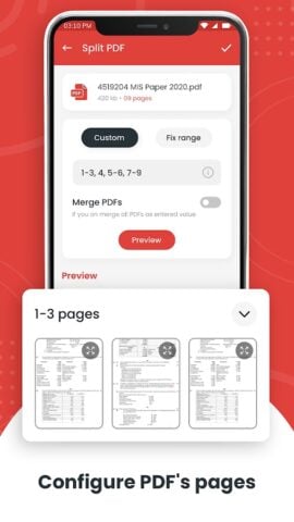 Split PDF, Remove PDF Pages per Android