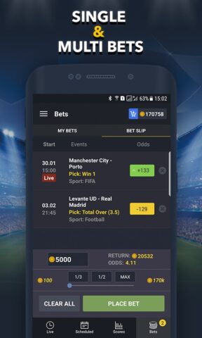 Android 用 Sports Betting Game – BETUP