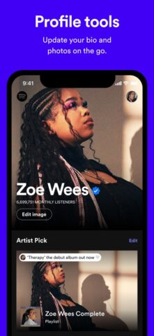 iOS 版 Spotify for Artists