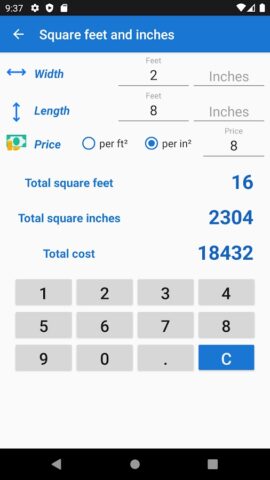 Android için Square meters calculator