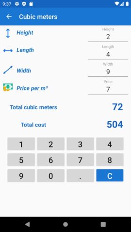Square meters calculator cho Android