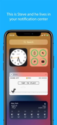 Steve | Widget Dinosaur Game لنظام iOS