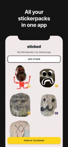 Sticked – Telegram Stickers para iOS