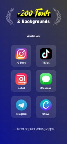 StoryFont for Instagram Story لنظام iOS