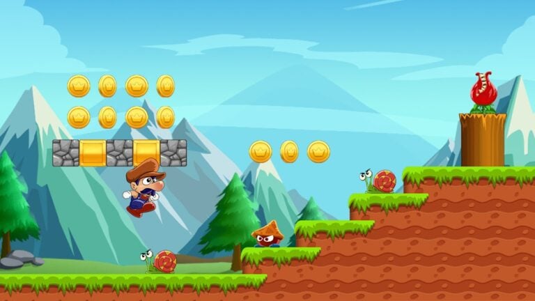 Android 用 Super Bino Go:アドベンチャージャングルゲーム
