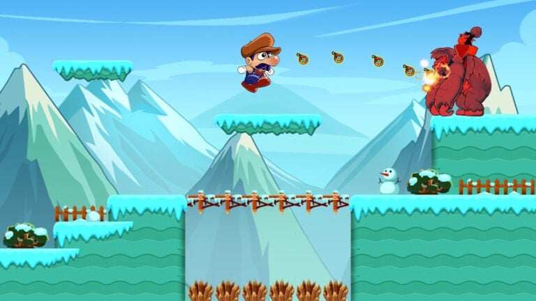 Android 版 Super Bino Go：跳躍冒險叢林遊戲