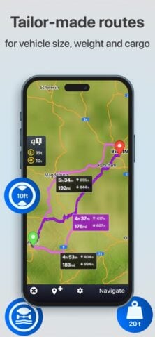 iOS 用 Sygic Truck & RV Navigation