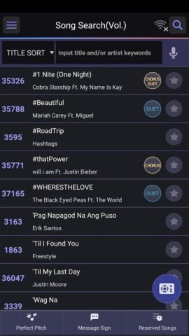 TJ SMART SONG LIST/Philippines per Android