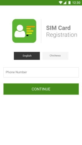 TNM Sim Registration App per Android