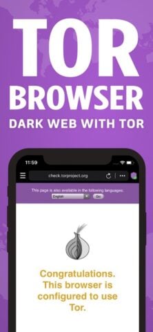TOR Browser: OrNET Onion + VPN untuk iOS