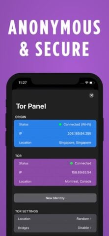 iOS용 TOR Browser: OrNET Onion + VPN