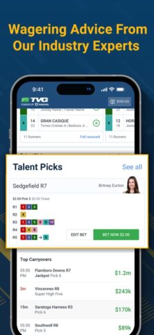 TVG – Horse Racing Betting App لنظام iOS