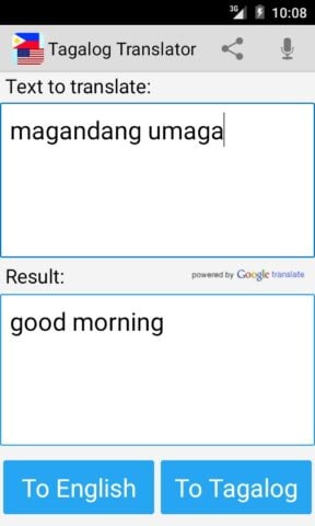 Tagalog Übersetzer Pro für Android