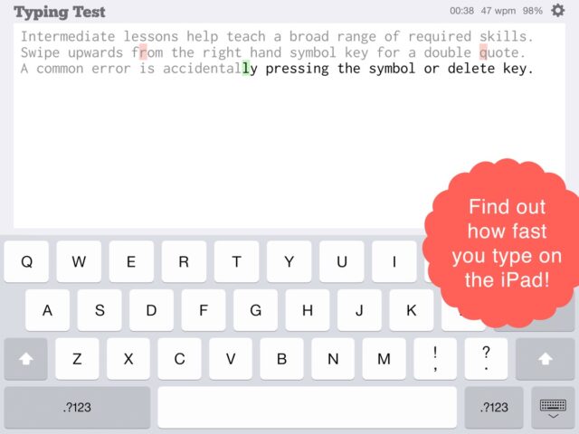 TapTyping – typing trainer für iOS