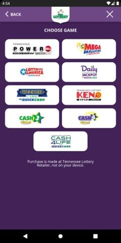 Tennessee Lottery Official App cho Android