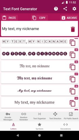 Text Font Generator لنظام Android