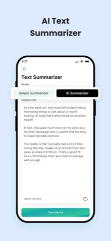 Android 用 テキストサマライザー : Text Summarizer