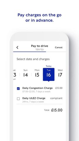 TfL Pay to Drive in London für Android