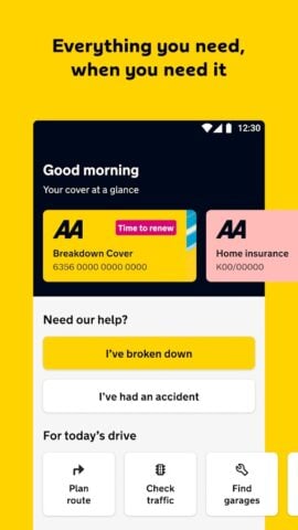 The AA pour Android