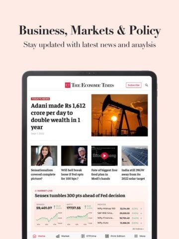 The Economic Times สำหรับ iOS
