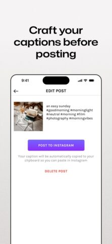 A Grade • Plano para Instagram para iOS