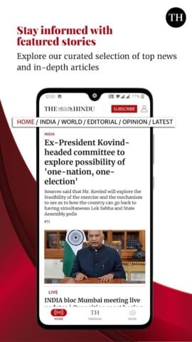 The Hindu: Live News Updates per Android