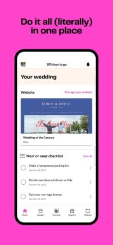 iOS 用 The Knot Wedding Planner
