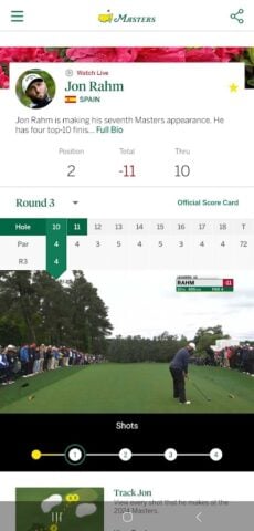 The Masters Golf Tournament pour Android