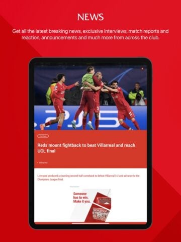 The Official Liverpool FC App สำหรับ iOS