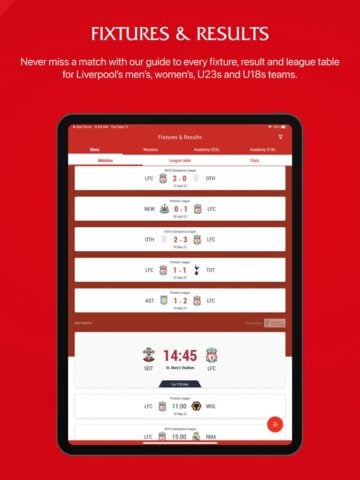 The Official Liverpool FC App untuk iOS