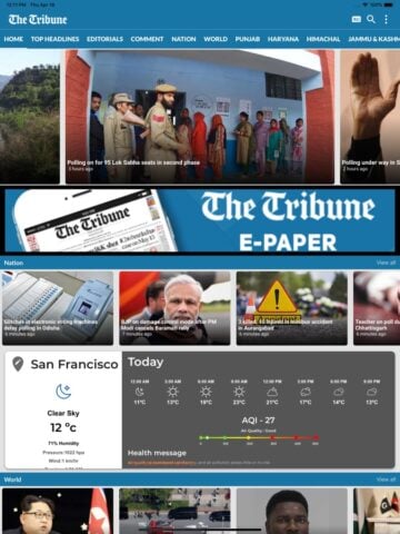 The Tribune untuk iOS
