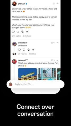 Threads, an Instagram app für Android