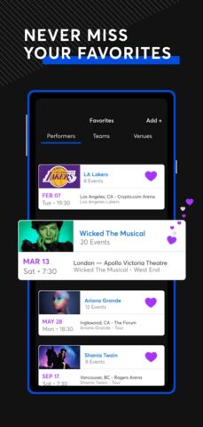 Ticketmaster－Buy, Sell Tickets для Android