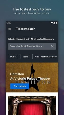 Ticketmaster UK Event Tickets สำหรับ Android