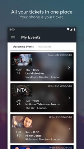 Ticketmaster UK Event Tickets สำหรับ Android